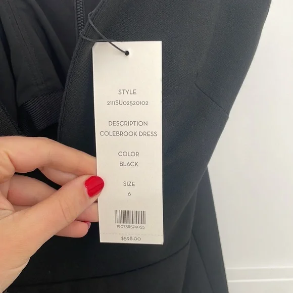 Veronica Beard Black Strapless Plunge Sheath Dress - Picture 5 of 5